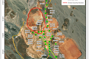 Map of Boss Drilling (Castle Area) at Eastside